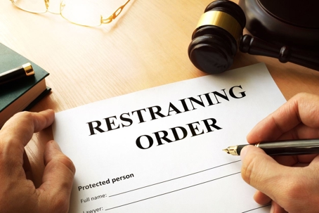 paperwork for a restraining order